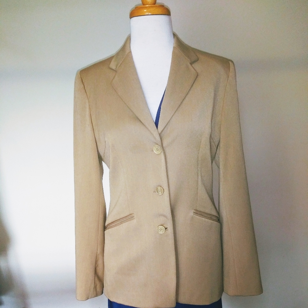 THALIAN Tan Beige dress jacket size 6 EUC